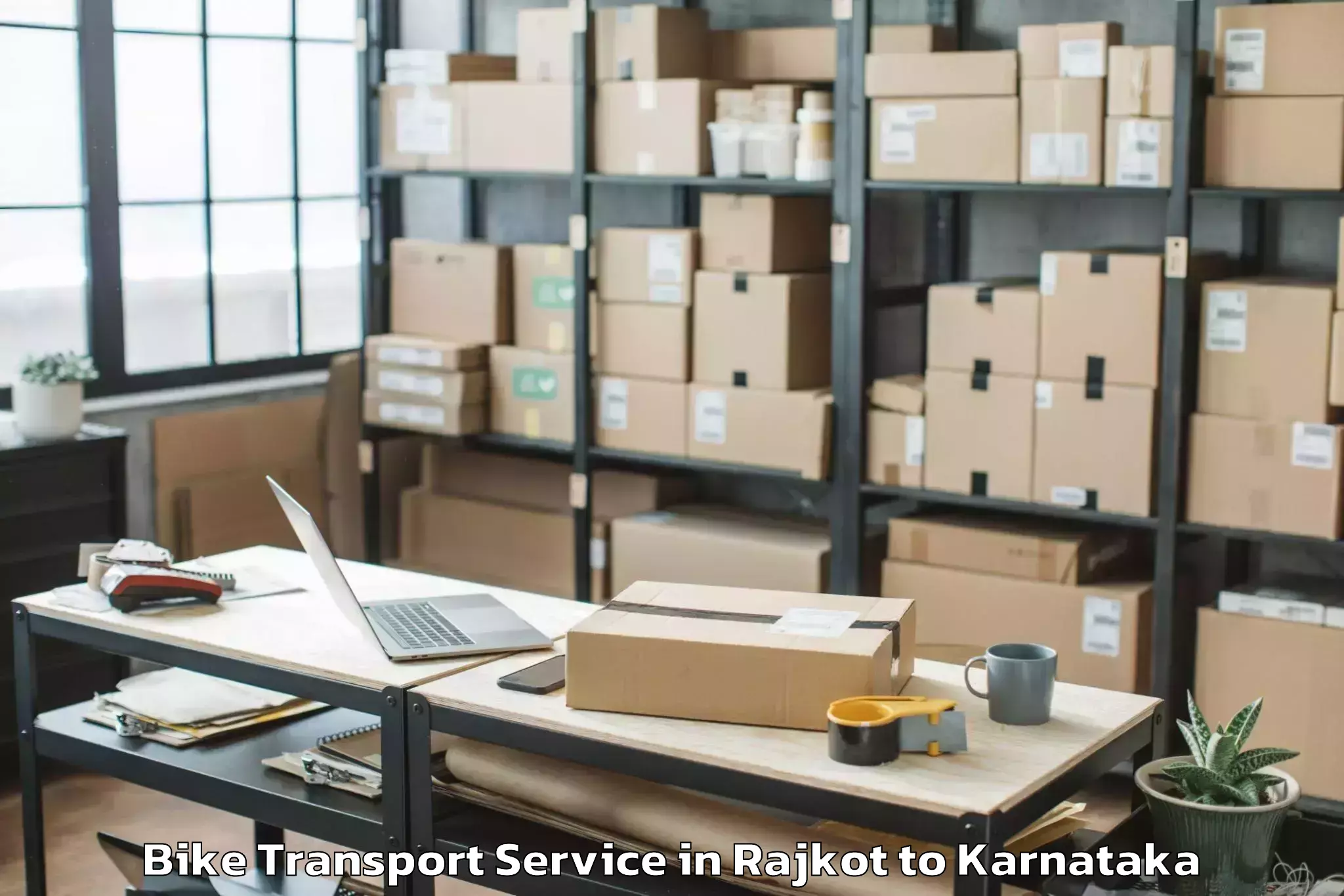 Quality Rajkot to Hospet Bike Transport